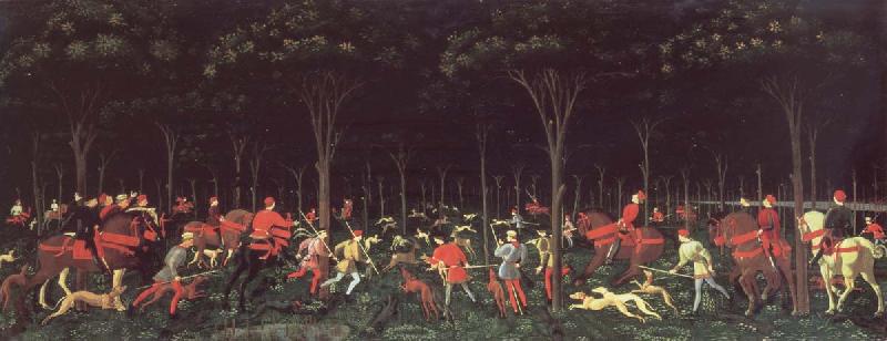 UCCELLO, Paolo Hunt in night Germany oil painting art